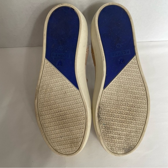 Rothy’s The Sneaker Birch Neutral Stripe Shoes Size 7.5 - Picture 10 of 13
